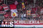19.04.2025, Fussball 1. Bundesliga 2024/2025, 30. Spieltag, 1.FC Heidenheim - FC Bayern Mnchen, in der Voith-Arena Heidenheim. Bayernfans 