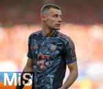 19.04.2025, Fussball 1. Bundesliga 2024/2025, 30. Spieltag, 1.FC Heidenheim - FC Bayern Mnchen, in der Voith-Arena Heidenheim. Gabriel Vidovic (FC Bayern Mnchen) 