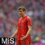 26.04.2025, Fussball 1. Bundesliga 2024/2025, 31. Spieltag,  FC Bayern Mnchen - 1.FSV Mainz 05, in der Allianz-Arena Mnchen. Thomas Mller (FC Bayern Mnchen) 


