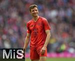 26.04.2025, Fussball 1. Bundesliga 2024/2025, 31. Spieltag,  FC Bayern Mnchen - 1.FSV Mainz 05, in der Allianz-Arena Mnchen. Thomas Mller (FC Bayern Mnchen) lacht.

