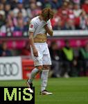 26.04.2025, Fussball 1. Bundesliga 2024/2025, 31. Spieltag,  FC Bayern Mnchen - 1.FSV Mainz 05, in der Allianz-Arena Mnchen. Kaishu Sano (FSV Mainz) nachdenklich.


