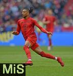 26.04.2025, Fussball 1. Bundesliga 2024/2025, 31. Spieltag,  FC Bayern Mnchen - 1.FSV Mainz 05, in der Allianz-Arena Mnchen. Michael Olise (FC Bayern Mnchen) spurtet


