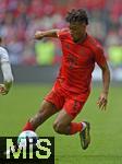 26.04.2025, Fussball 1. Bundesliga 2024/2025, 31. Spieltag,  FC Bayern Mnchen - 1.FSV Mainz 05, in der Allianz-Arena Mnchen. Kingsley Coman (FC Bayern Mnchen) am Ball.


