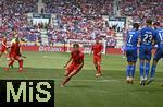 17.05.2025, Fussball 1. Bundesliga 2024/2025, 34. Spieltag,  TSG 1899 Hoffenheim - FC Bayern Mnchen, In der Pre-Zero-Arena Sinsheim. Michael Olise (FC Bayern Mnchen) trifft zum 0:1

