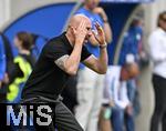 17.05.2025, Fussball 1. Bundesliga 2024/2025, 34. Spieltag,  TSG 1899 Hoffenheim - FC Bayern Mnchen, In der Pre-Zero-Arena Sinsheim. Trainer Christian Ilzer (Hoffenheim) in Rage

