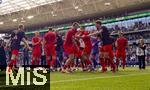 17.05.2025, Fussball 1. Bundesliga 2024/2025, 34. Spieltag,  TSG 1899 Hoffenheim - FC Bayern Mnchen, In der Pre-Zero-Arena Sinsheim. Schlussjubel der Meister-Bayern. 

