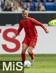 17.05.2025, Fussball 1. Bundesliga 2024/2025, 34. Spieltag,  TSG 1899 Hoffenheim - FC Bayern Mnchen, In der Pre-Zero-Arena Sinsheim. Leroy Sane (Bayern Mnchen) am Ball 