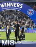 31.05.2025,  Fussball UEFA Championsleague Finale 2025:  Paris St. Germain - Inter Mailand, in der Allianz-Arena Mnchen. Siegerehrung des Championsleague-Siegers Paris St. Germaine, Trainer Luis Enrique (FC Paris Saint-Germain) 