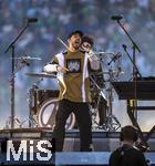 31.05.2025,  Fussball UEFA Championsleague Finale 2025:  Paris St. Germain - Inter Mailand, in der Allianz-Arena Mnchen. Erffnungs-Show mit der US-Band Linkin Park. Mike Shinoda,
