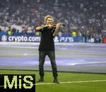 31.05.2025,  Fussball UEFA Championsleague Finale 2025:  Paris St. Germain - Inter Mailand, in der Allianz-Arena Mnchen. Erffnungs-Show mit dem Stargeiger David Garrett (Deutschland) auf dem Spielfeld.
