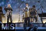 31.05.2025,  Fussball UEFA Championsleague Finale 2025:  Paris St. Germain - Inter Mailand, in der Allianz-Arena Mnchen. Erffnungs-Show mit der US-Band Linkin Park. Mike Shinoda, Emily Armstrong (Sngerin), Brad Delson, Dave Phoenix Farrell, Joe Hahn, Colin Brittain (Schlagzeug)
