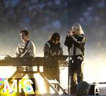 31.05.2025,  Fussball UEFA Championsleague Finale 2025:  Paris St. Germain - Inter Mailand, in der Allianz-Arena Mnchen. Erffnungs-Show mit der US-Band Linkin Park. Sngerin Emily Armstrong (Sngerin), 