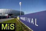 31.05.2025,  Fussball UEFA Championsleague Finale 2025:  Paris St. Germain - Inter Mailand, in der Allianz-Arena Mnchen.  Aussenansicht Stadion, auf der Esplanade.