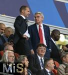 31.05.2025,  Fussball UEFA Championsleague Finale 2025:  Paris St. Germain - Inter Mailand, in der Allianz-Arena Mnchen.  v.liL: UEFA Prsident Aleksander Ceferin, Ex-IOC-Prsident Thomas Bach im Gesprch.