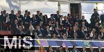 31.05.2025,  Fussball UEFA Championsleague Finale 2025:  Paris St. Germain - Inter Mailand, in der Allianz-Arena Mnchen.  Ehrentribne, mit Gianni Infantino (li oben, FIFA-Prsident),  Ignazio La Russa (Italien), Geschftsfhrer Hans-Joachim Watzke (Borussia Dortmund), Bayerischer Ministerprsident Markus Sder (CDU, Deutschland), UEFA Prsident Aleksander Ceferin, Prsident Nasser Al-Khelaifi (Paris St. Germain), Thomas Bach, etc,   