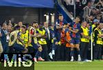31.05.2025,  Fussball UEFA Championsleague Finale 2025:  Paris St. Germain - Inter Mailand, in der Allianz-Arena Mnchen. Torjubel, Lucas Hernandez (FC Paris Saint-Germain) und Senny Mayulu (FC Paris Saint-Germain) 