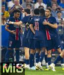 31.05.2025,  Fussball UEFA Championsleague Finale 2025:  Paris St. Germain - Inter Mailand, in der Allianz-Arena Mnchen.  Torjubel Desire Doue (li, FC Paris Saint-Germain) 