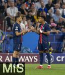 31.05.2025,  Fussball UEFA Championsleague Finale 2025:  Paris St. Germain - Inter Mailand, in der Allianz-Arena Mnchen. v.li: Achraf Hakimi (FC Paris Saint-Germain) und Desire Doue (FC Paris Saint-Germain) Torjubel 
