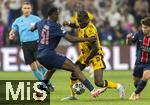 31.05.2025,  Fussball UEFA Championsleague Finale 2025:  Paris St. Germain - Inter Mailand, in der Allianz-Arena Mnchen.  von links:  Willian Pacho (FC Paris Saint-Germain) gegen Marcus Thuram (Inter Mailand) 