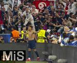 31.05.2025,  Fussball UEFA Championsleague Finale 2025:  Paris St. Germain - Inter Mailand, in der Allianz-Arena Mnchen.  Desire Doue (re, FC Paris Saint-Germain)  Torjubel 