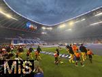 31.05.2025,  Fussball UEFA Championsleague Finale 2025:  Paris St. Germain - Inter Mailand, in der Allianz-Arena Mnchen. Einmarsch der Spieler vor dem Spiel, hier die Mailnder