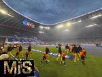 31.05.2025,  Fussball UEFA Championsleague Finale 2025:  Paris St. Germain - Inter Mailand, in der Allianz-Arena Mnchen. Einmarsch der Spieler vor dem Spiel, hier die Mailnder