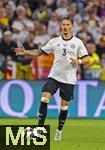 04.06.2025, Fussball UEFA Nations League 2024/25,  Halbfinale, Deutschland - Portugal, in der Allianz-Arena Mnchen. Robin Koch (Deutschland) am Ball 