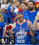 05.06.2025, Fussball UEFA Nations League 2024/25,  Halbfinale, Spanien - Frankreich, in der MHP-Arena Stuttgart,  Frankreich Fans  mit dem Gallischen Hahn 