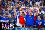 05.06.2025, Fussball UEFA Nations League 2024/25,  Halbfinale, Spanien - Frankreich, in der MHP-Arena Stuttgart,  Frankreich Fans  