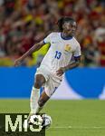 05.06.2025, Fussball UEFA Nations League 2024/25,  Halbfinale, Spanien - Frankreich, in der MHP-Arena Stuttgart,  Manu Kone (Frankreich) am Ball 