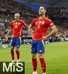 05.06.2025, Fussball UEFA Nations League 2024/25,  Halbfinale, Spanien - Frankreich, in der MHP-Arena Stuttgart,  Torjubel Mikel Merino (re, Spanien) mit Lamine Yamal (li, Spanien) 