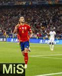 05.06.2025, Fussball UEFA Nations League 2024/25,  Halbfinale, Spanien - Frankreich, in der MHP-Arena Stuttgart,  Torjubel Mikel Merino (Spanien) 