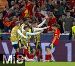 05.06.2025, Fussball UEFA Nations League 2024/25,  Halbfinale, Spanien - Frankreich, in der MHP-Arena Stuttgart,  Torjubel of Spain Pedri (re, Spanien) 