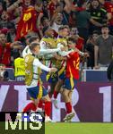 05.06.2025, Fussball UEFA Nations League 2024/25,  Halbfinale, Spanien - Frankreich, in der MHP-Arena Stuttgart,  Torjubel of Spain Pedri (re, Spanien) 