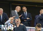 05.06.2025, Fussball UEFA Nations League 2024/25,  Halbfinale, Spanien - Frankreich, in der MHP-Arena Stuttgart,  Auf der Ehrentribne, li: DFB Prsident Bernd Neuendorf (Deutschland), re: UEFA Prsident Aleksander Ceferin 