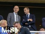 05.06.2025, Fussball UEFA Nations League 2024/25,  Halbfinale, Spanien - Frankreich, in der MHP-Arena Stuttgart,  Auf der Ehrentribne, li: DFB Prsident Bernd Neuendorf (Deutschland), re: UEFA Prsident Aleksander Ceferin im Gesprch