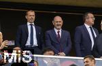 05.06.2025, Fussball UEFA Nations League 2024/25,  Halbfinale, Spanien - Frankreich, in der MHP-Arena Stuttgart,  Auf der Ehrentribne, li: UEFA Prsident Aleksander Ceferin