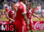15.06.2025, FIFA Club World Cup 2025, Gruppe C, FC Bayern Mnchen - Auckland City, im TQL Stadium, Cincinnati (USA), Thomas Mller (re, FC Bayern Mnchen) Torjubel. li: Joshua Kimmich (FC Bayern Mnchen) 