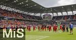 15.06.2025, FIFA Club World Cup 2025, Gruppe C, FC Bayern Mnchen - Auckland City, im TQL Stadium, Cincinnati (USA), Schlussjubel der Bayernspieler nach dem 10:0 Sieg, Thomas Mller (FC Bayern Mnchen), Harry Kane (FC Bayern Mnchen), Josip Stanisic (Bayern Mnchen), Tom Bischof (Bayern Mnchen), Konrad Laimer (FC Bayern Mnchen), Dayot Upamecano (FC Bayern Mnchen), Joao Palhinha (FC Bayern Mnchen), Maurice Krattenmacher (FC Bayern Mnchen), David Santos Daiber (Bayern Mnchen), Leon Goretzka (FC Bayern Mnchen), Joshua Kimmich (FC Bayern Mnchen), Aleksandar Pavlovic (Bayern Mnchen) , Adam Aznou (Bayern Mnchen).
