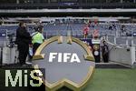 15.06.2025, FIFA Club World Cup 2025, Gruppe C, FC Bayern Mnchen - Auckland City, im TQL Stadium, Cincinnati (USA),  Das FIFA-Zeichen am Eingang zum Spielertunnel.
