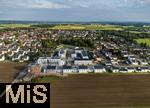 17.06.2025,  Bad Wrishofen,  Neubauprojekt in der Gartenstadt. Neue Wohnanlage auf dem Gelnde der ehemaligen Schwermer Fabrik. Luftbild. 