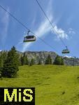21.06.2025, Wandern im Allgu bei Oberjoch, leerer Sessellift von und zum Berg Iseler,  Er ist der Hausberg von Oberjoch und Bad Hindelang. 