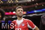 05.07.2025, FIFA Club World Cup 2025, Viertelfinale, Paris St. Germain - FC Bayern Mnchen, im Mercedes-Benz Stadium (Atlanta, GA), Thomas Mller (FC Bayern Mnchen) nachdenklich 