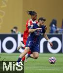 05.07.2025, FIFA Club World Cup 2025, Viertelfinale, Paris St. Germain - FC Bayern Mnchen, im Mercedes-Benz Stadium (Atlanta, GA), v.li: Michael Olise (FC Bayern Mnchen) gegen Khvicha Kvaratskhelia (FC Paris Saint-Germain) 