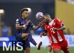 05.07.2025, FIFA Club World Cup 2025, Viertelfinale, Paris St. Germain - FC Bayern Mnchen, im Mercedes-Benz Stadium (Atlanta, GA), v.li: Desire Doue (FC Paris Saint-Germain) gegen Jonathan Tah (FC Bayern Mnchen) 