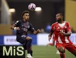 05.07.2025, FIFA Club World Cup 2025, Viertelfinale, Paris St. Germain - FC Bayern Mnchen, im Mercedes-Benz Stadium (Atlanta, GA), v.li: Desire Doue (FC Paris Saint-Germain) gegen Jonathan Tah (FC Bayern Mnchen) 