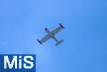 05.07.2025, Bad Wrishofen im Unterallgu,  Am Hillem ber dem Trainingsplatz ein Flugzeug, Hispano Aviacin HA-200D Saeta, Messerschmitt Stiftung, D-IWMS, ein zweistrahliger Trainer und leichtes Erdkampfflugzeug der spanischen Firma Hispano Aviacin.