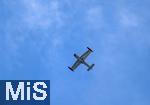 05.07.2025, Bad Wrishofen im Unterallgu,  Am Hillem ber dem Trainingsplatz ein Flugzeug, Hispano Aviacin HA-200D Saeta, Messerschmitt Stiftung, D-IWMS, ein zweistrahliger Trainer und leichtes Erdkampfflugzeug der spanischen Firma Hispano Aviacin.
