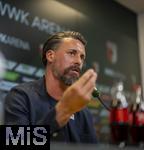 07.07.2025, Fussball 1. Bundesliga 2025/2026, Trainingsauftakt FC Augsburg, Pressekonferenz in der WWK-Arena Augsburg, Vorstellung von Trainer Sandro Wagner (FC Augsburg). 
 

