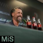 07.07.2025, Fussball 1. Bundesliga 2025/2026, Trainingsauftakt FC Augsburg, Pressekonferenz in der WWK-Arena Augsburg, Vorstellung von Trainer Sandro Wagner (FC Augsburg). 
 

